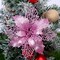 10Pcs Glitter Christmas Poinsettia Hanging Flowers Xmas Tree Decor